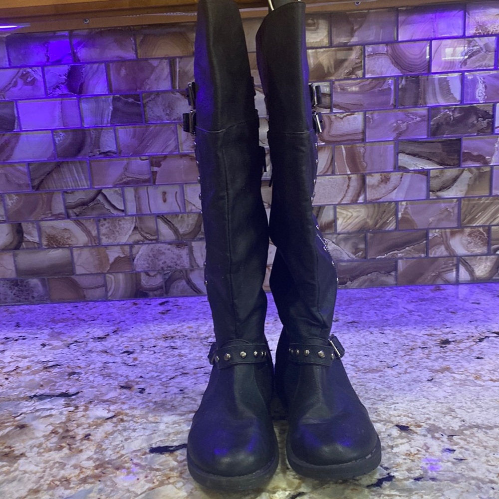 Tall Black Sexy Riding Boots
